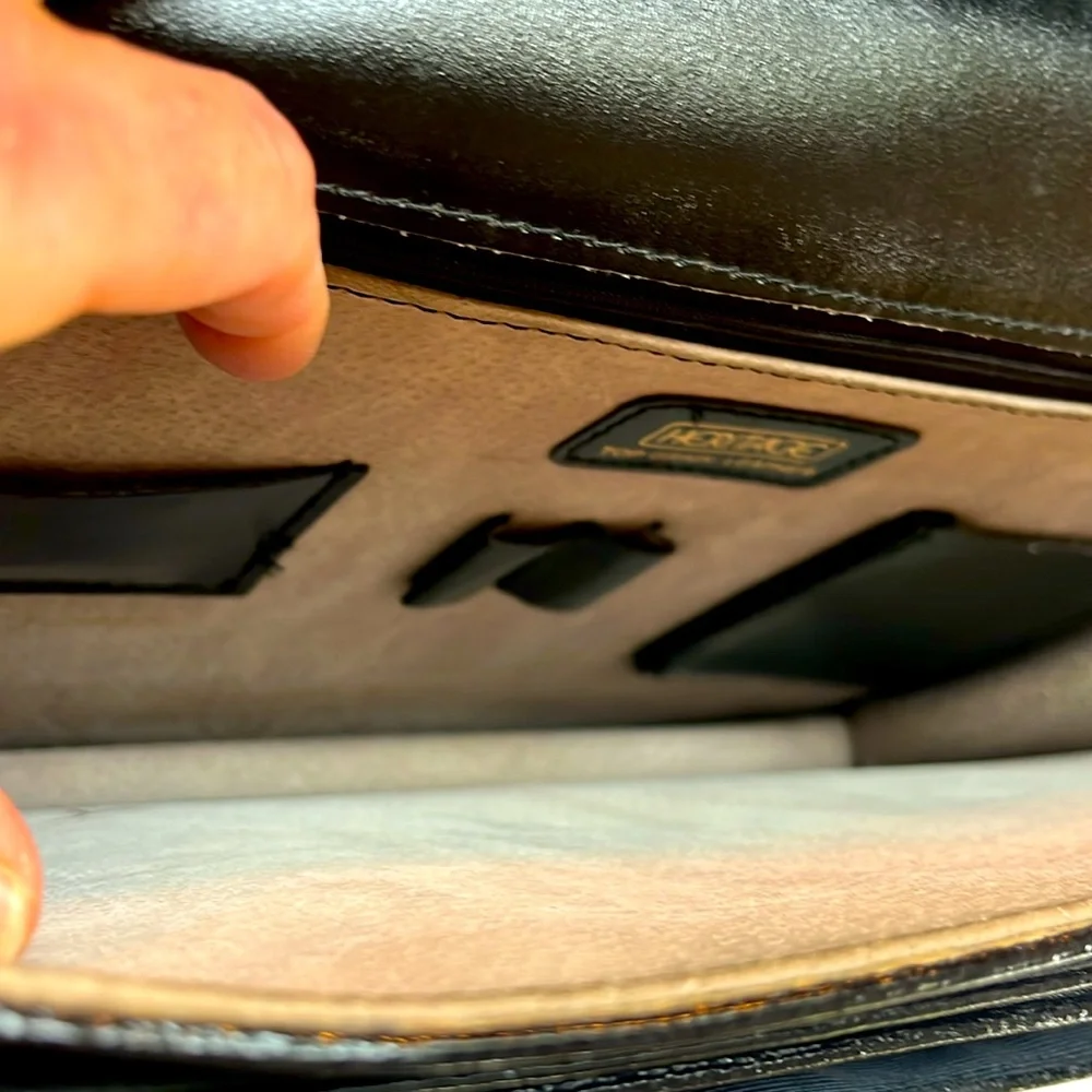 Heritage Black Leather Briefcase